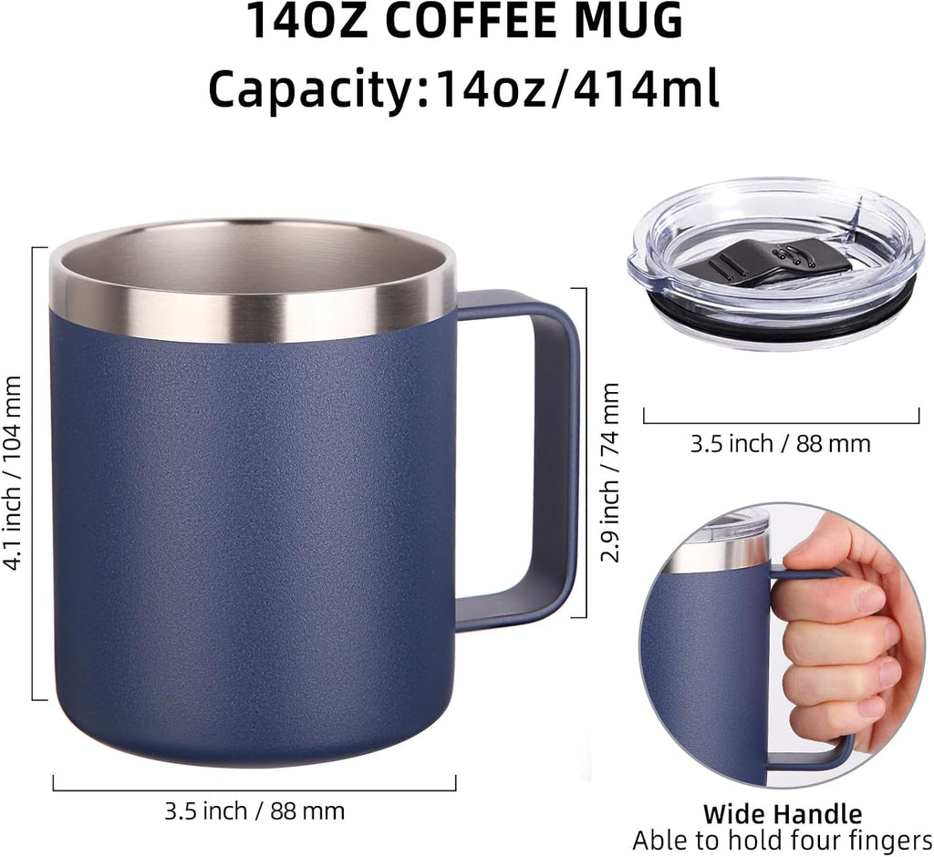Custom Engraved Travel Mug w/ Handle